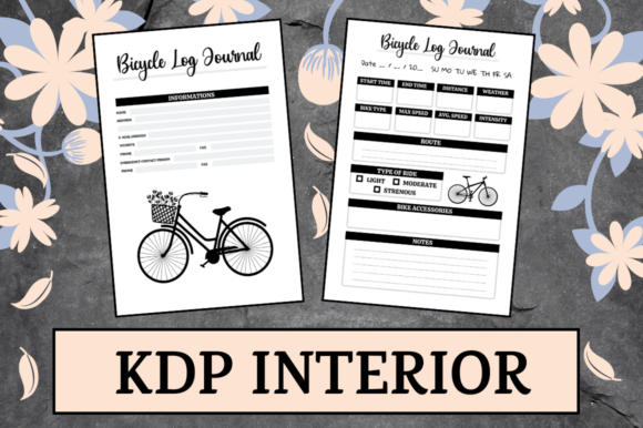 Bicycle Log Journal KDP Interior: Ready to Publish