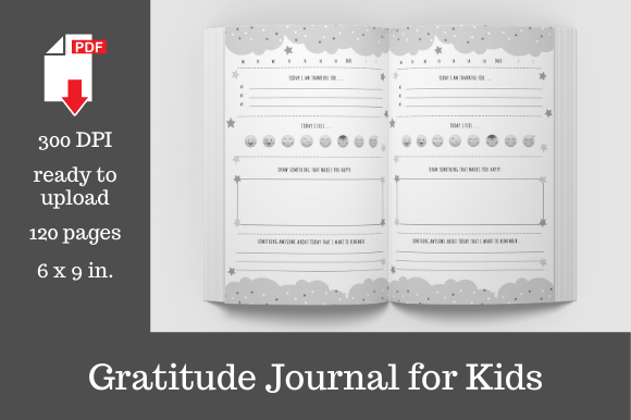 Daily Gratitude Journal for Kids • 6x9: Streamlining KDP Creation with Ready-to-Upload Interiors