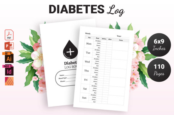 Diabetes Log Book KDP Interior: Ready-to-Publish Files