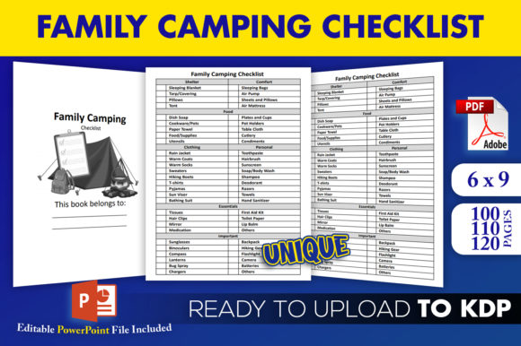 Family Camping Checklist KDP Interior Template