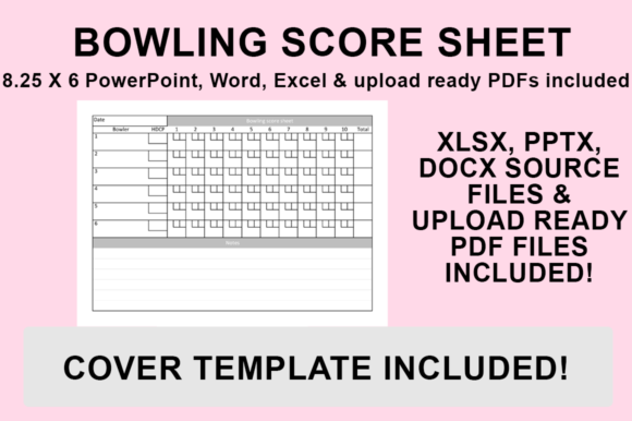 KDP Interior Bowling Score Sheet: Custom Templates