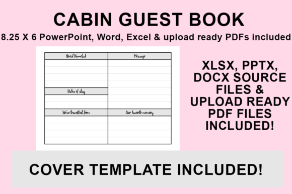 KDP Interior - Cabin Guest Book: Customizable Templates for Hosts and Publishers