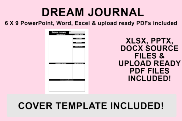 KDP Interior Dream Journal: Customizable 6x9 Templates