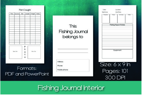 KDP Interior Fishing Journal: Ready-to-Upload Template