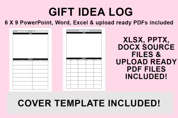 KDP Interior - Gift Idea Log: Customizable Templates for Publishers and Personal Organization