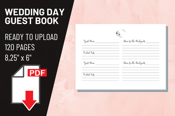 KDP Interior Wedding Day Guest Book: Selecting the Right 8.25
