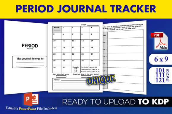 Period Journal Tracker Log KDP Interior for Publishers