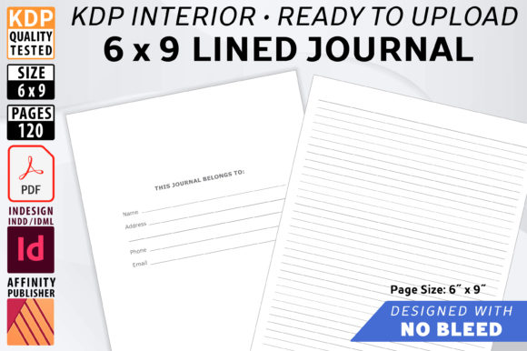 Streamlining KDP Publishing with a 6 X 9 Lined Journal No Bleed Template