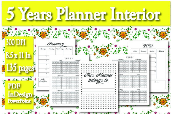 Streamlining Long-Term Organization with the KDP 5 Years Planner Interior