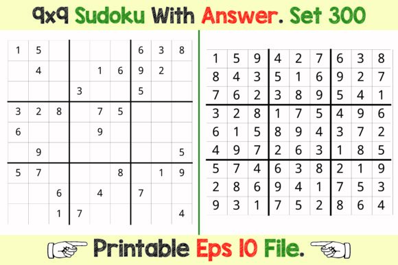 Sudoku 9x9 Advance: Ready-to-Use EPS and JPEG Files