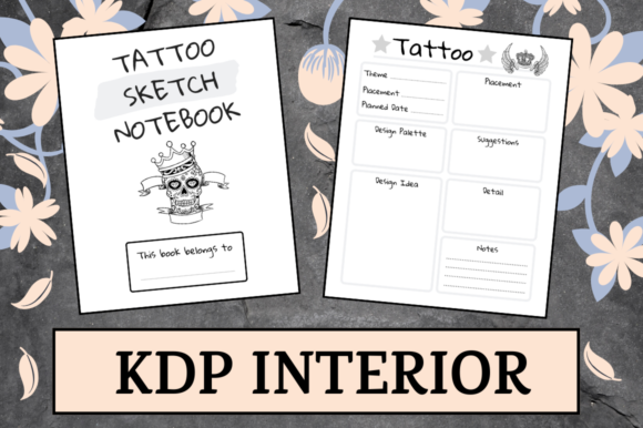 Tattoo Sketch Notebook KDP Interior: Ready to Publish