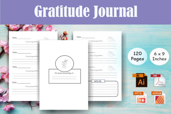 Unicorn Gratitude Journal KDP Interior Design