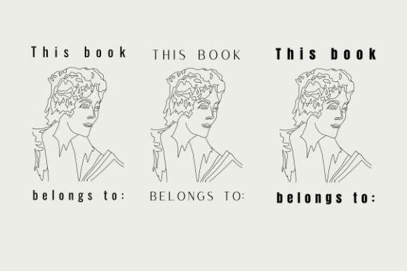 Woman Reading: This Book Belongs To Page Designs